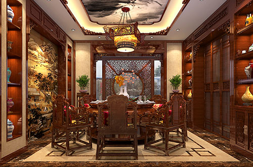 海南温馨雅致的古典中式家庭装修设计效果图