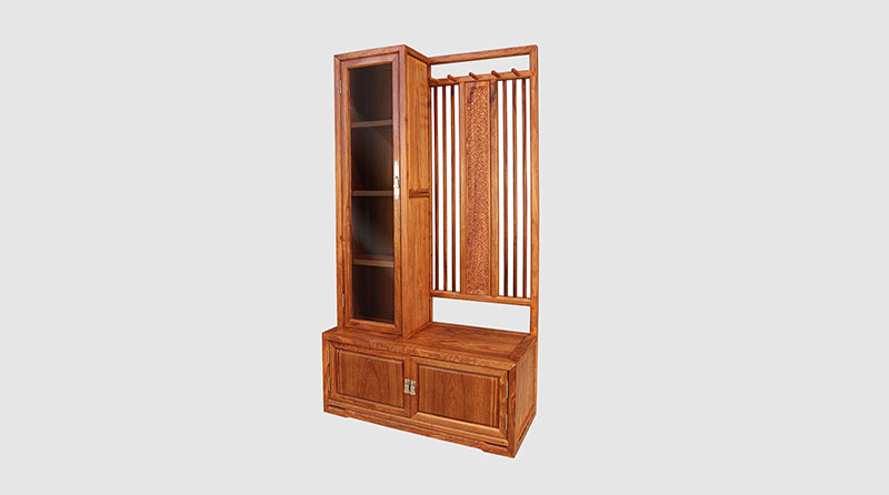 中式装修实木家具门厅柜